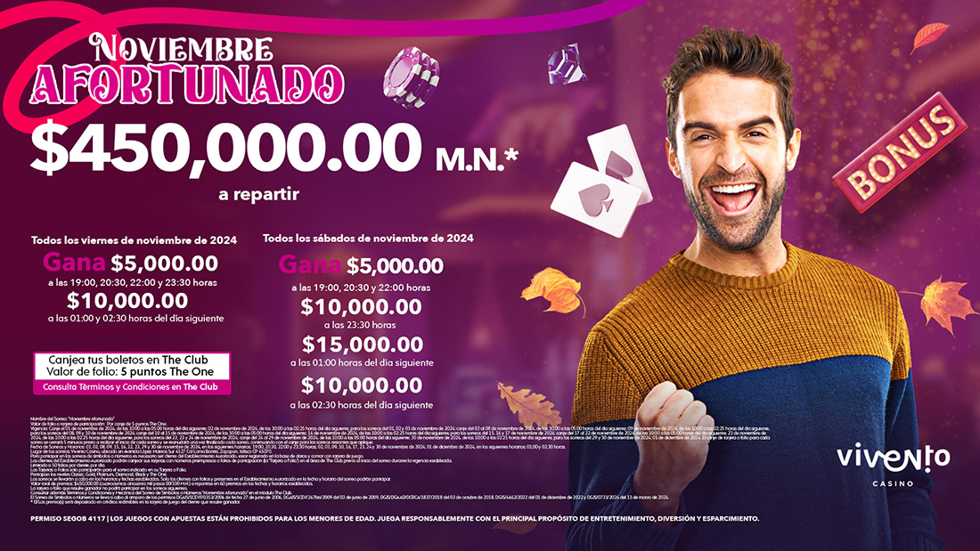 Sorteo NOVIEMBRE AFORTUNADO